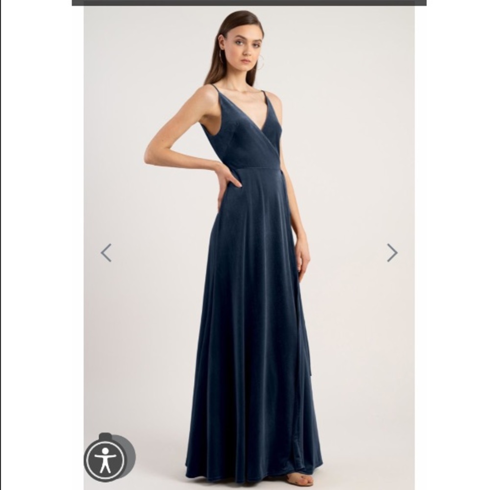 “Andi” velvet wrap bridesmaid dress